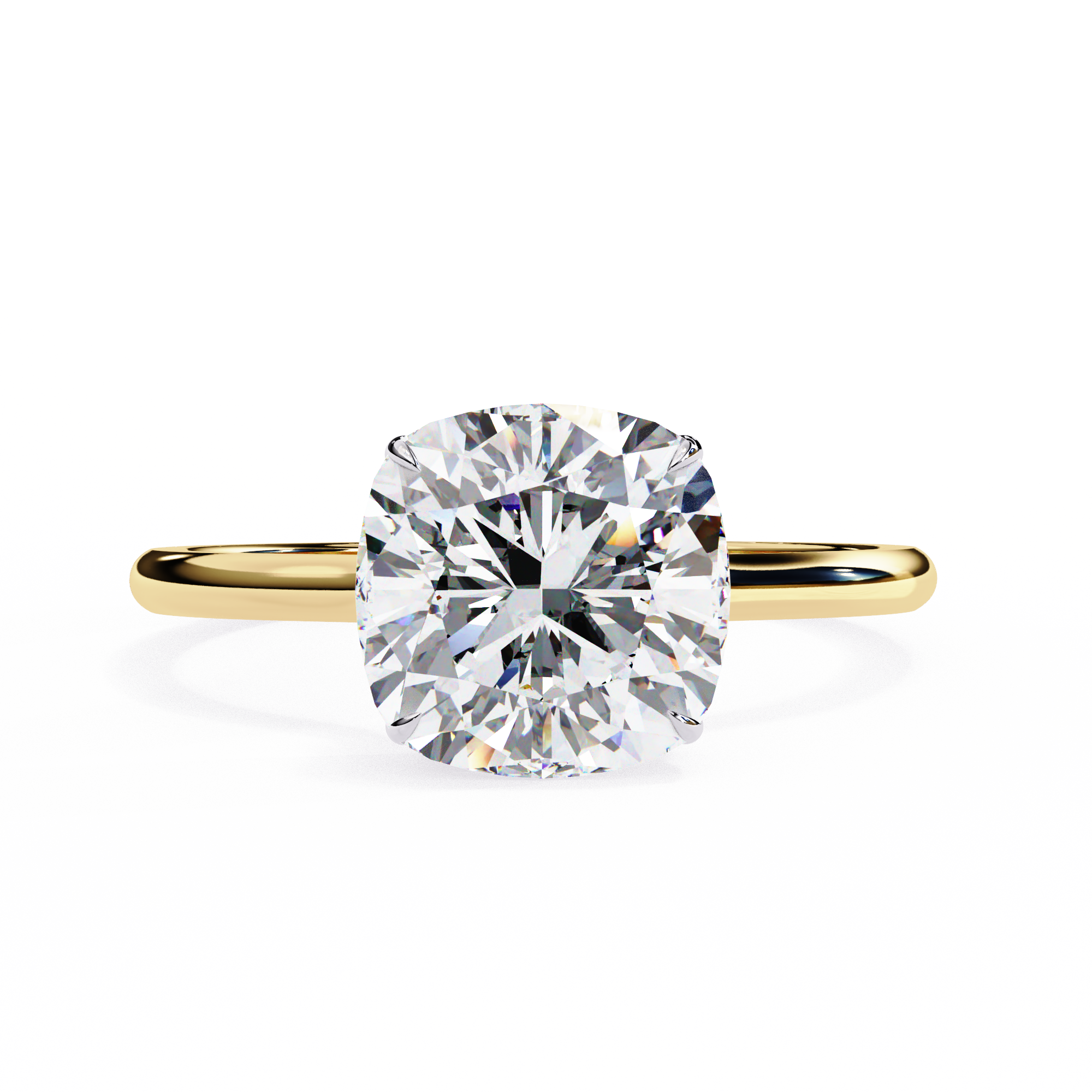 Classic Cushion Cut Hidden Halo Ring