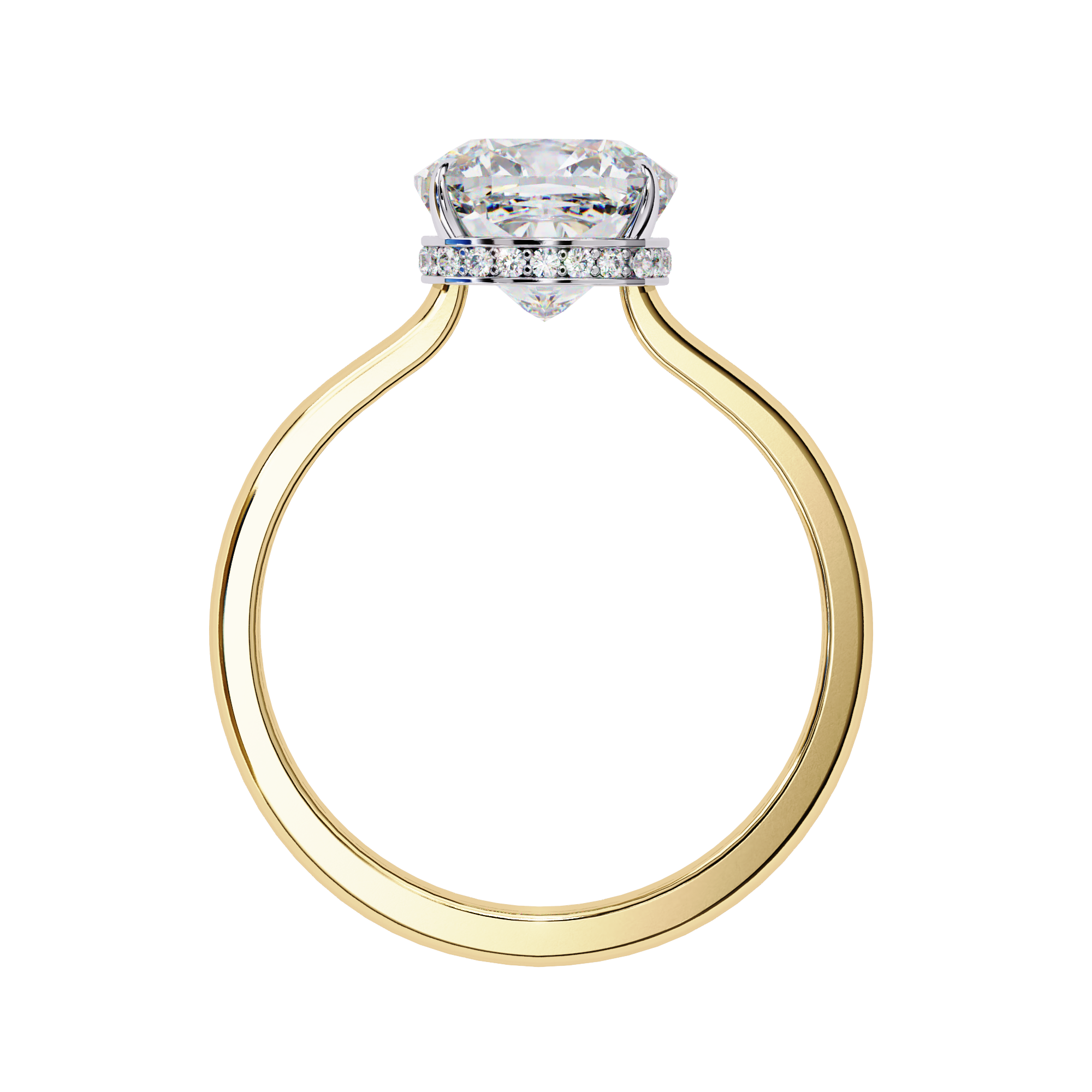 Classic Cushion Cut Hidden Halo Ring