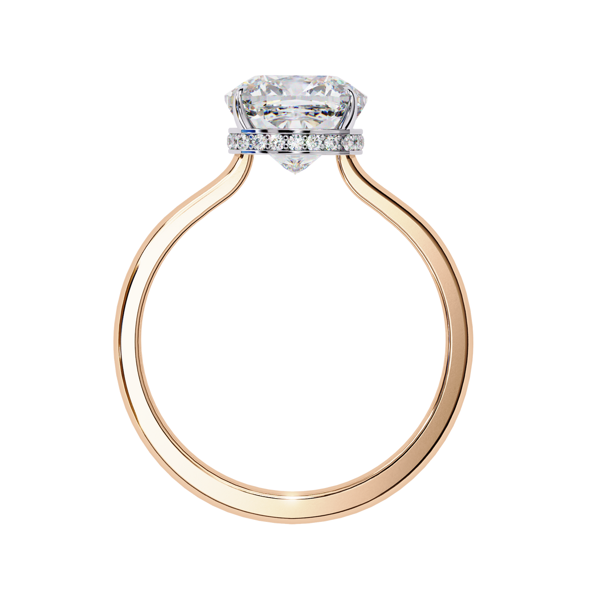 Classic Cushion Cut Hidden Halo Ring