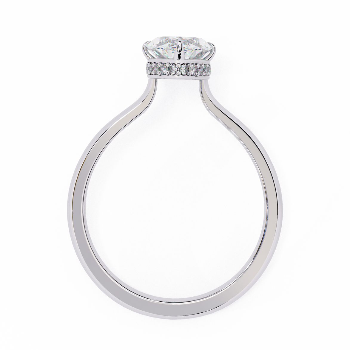 Marquise Hidden Halo Diamond Ring
