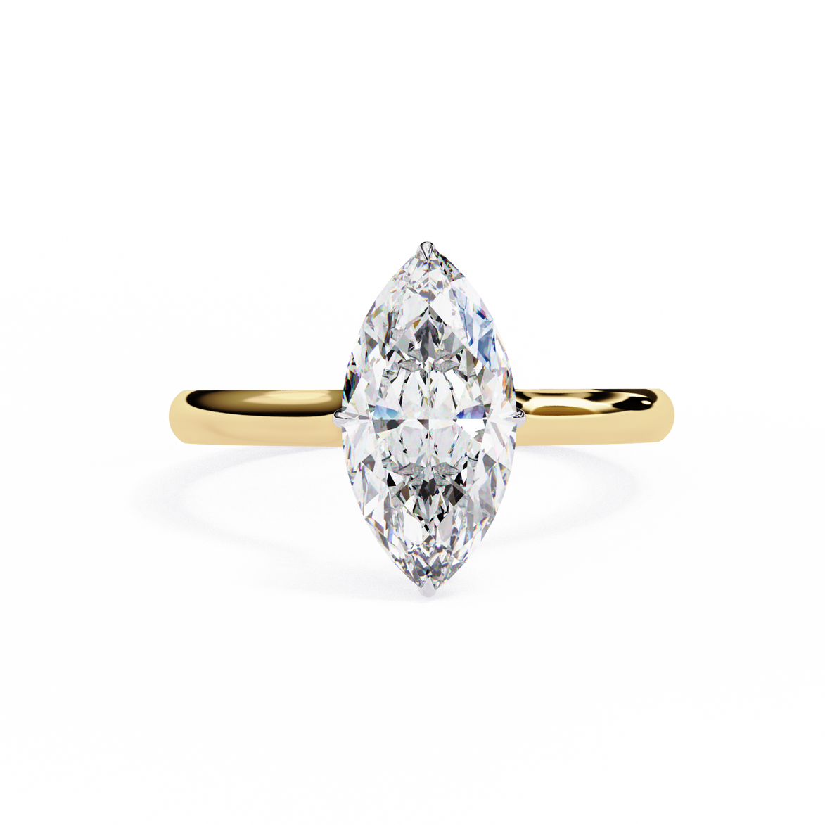 Marquise Hidden Halo Diamond Ring