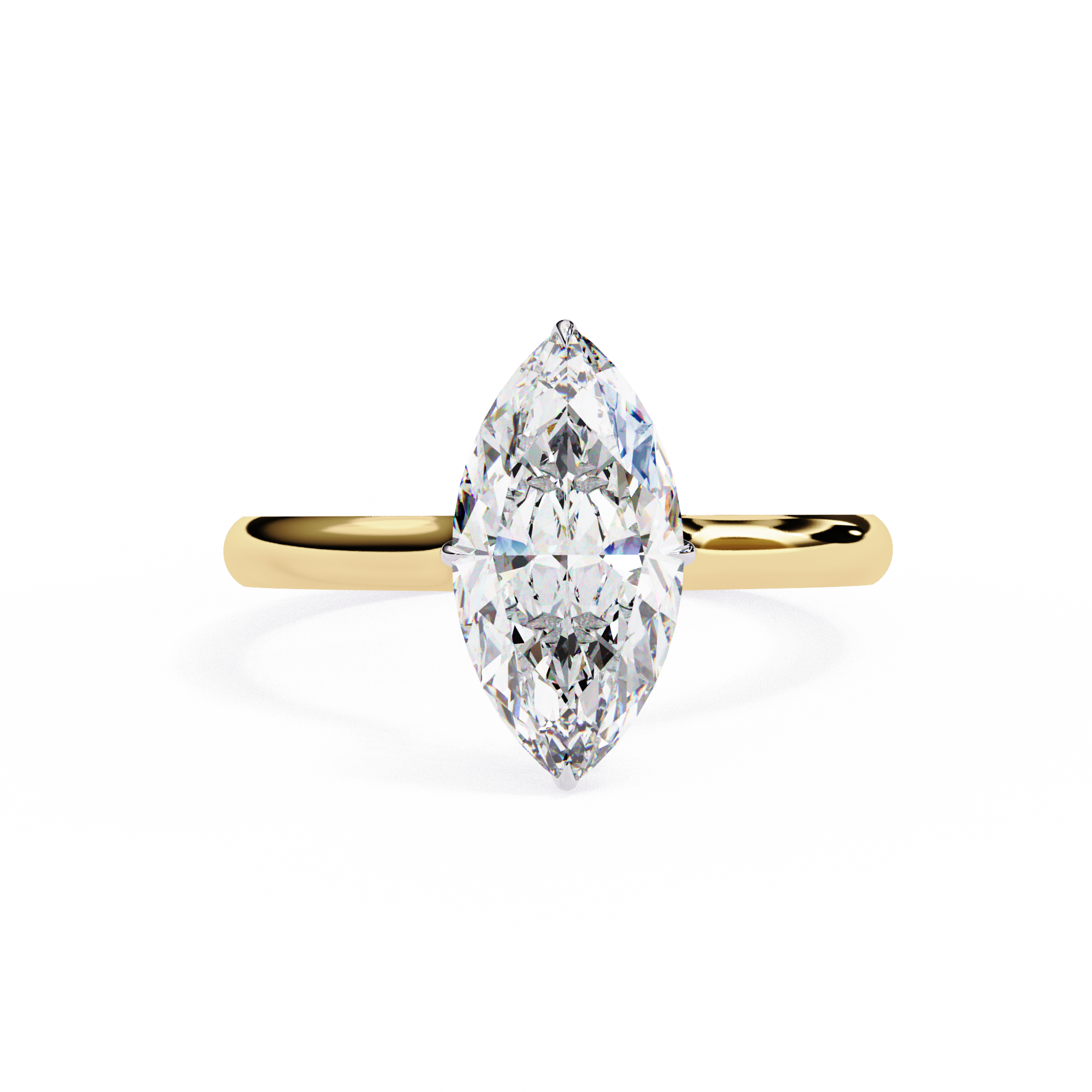 Marquise Hidden Halo Diamond Ring
