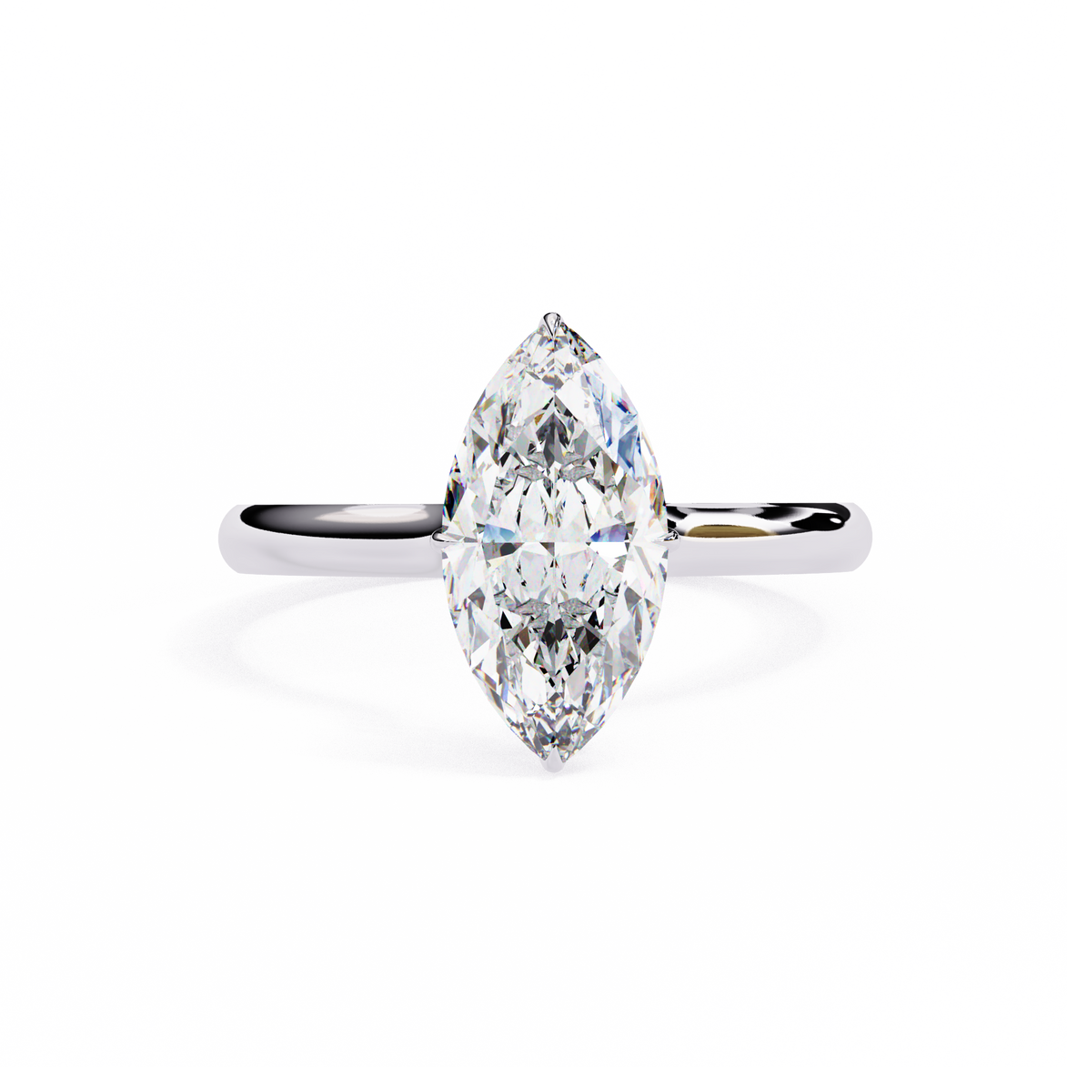 Marquise Hidden Halo Diamond Ring