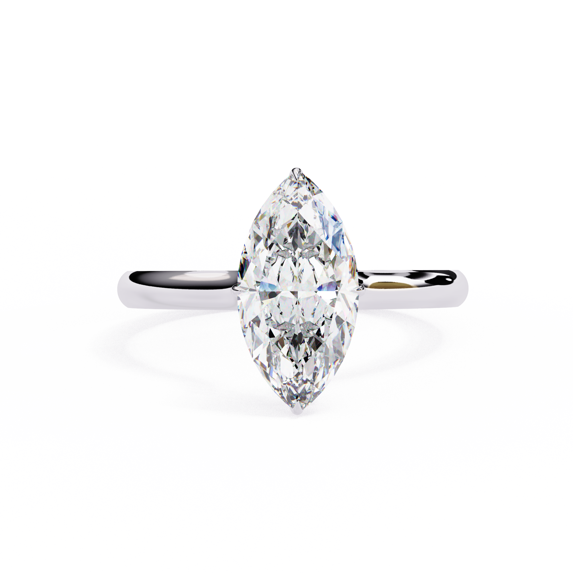 Marquise Hidden Halo Diamond Ring
