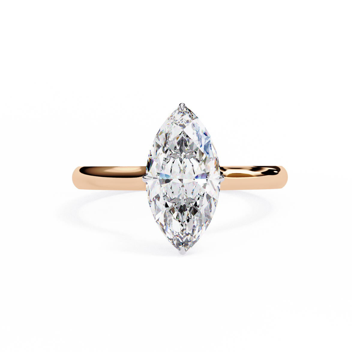 Marquise Hidden Halo Diamond Ring