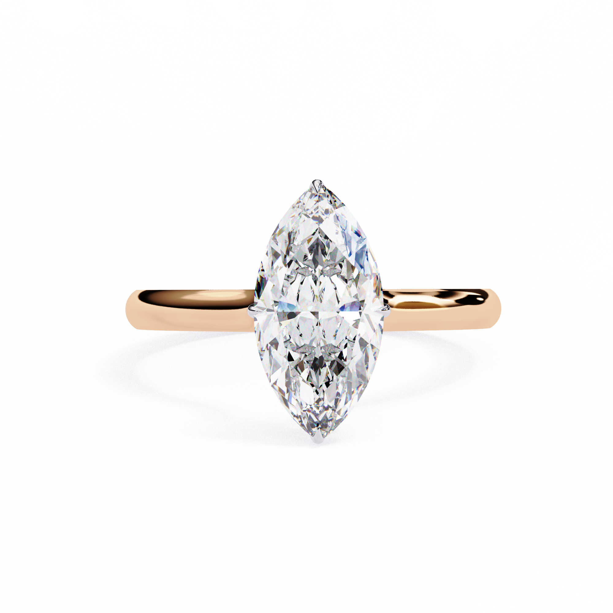 Marquise Hidden Halo Diamond Ring