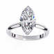 Marquise Hidden Halo Diamond Ring