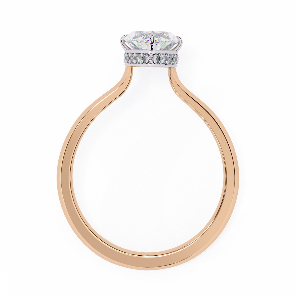 Marquise Hidden Halo Diamond Ring