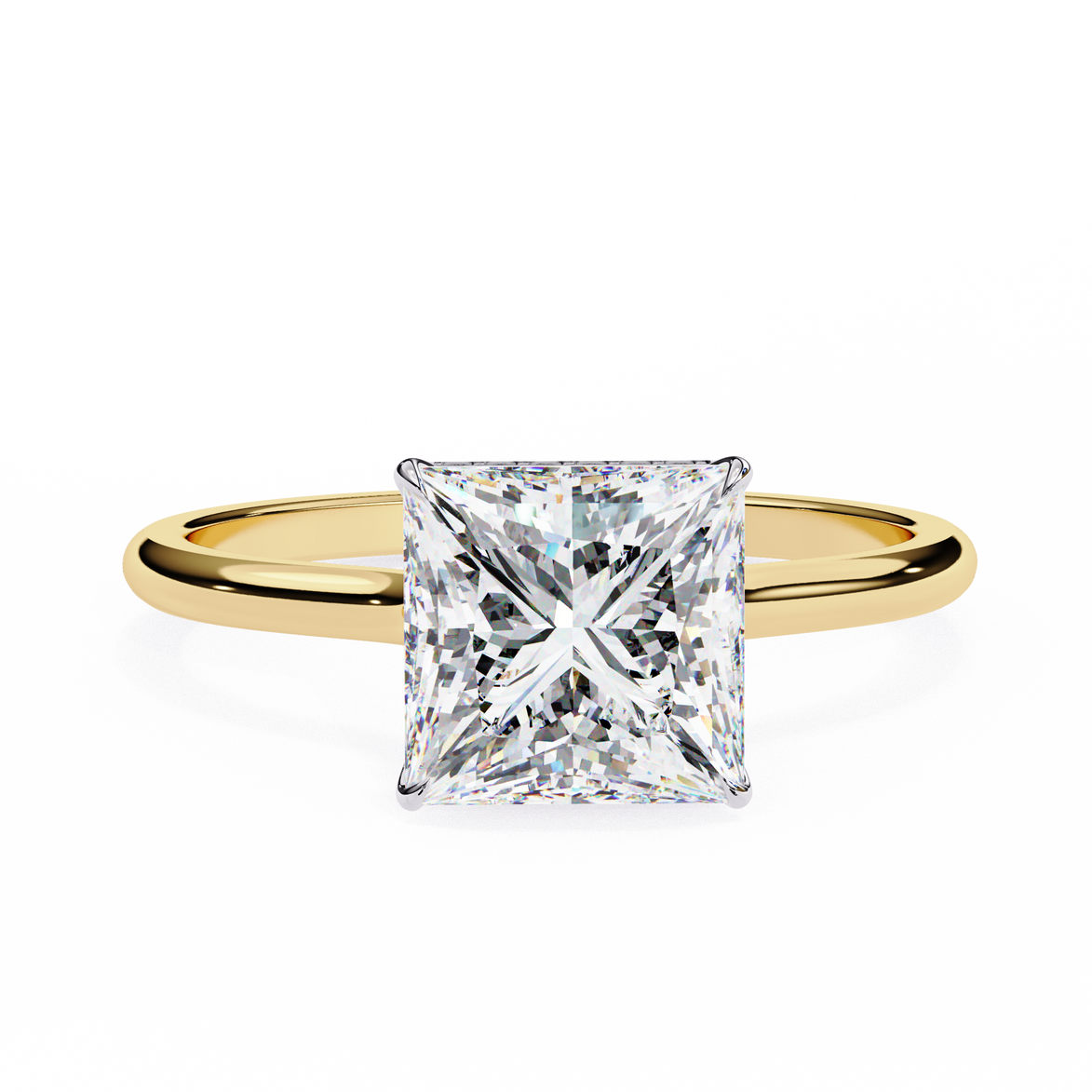 Princess Hidden Halo Diamond Ring