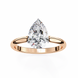 Pear Hidden Halo Diamond Ring