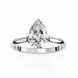 Pear Hidden Halo Diamond Ring