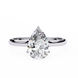 Pear Hidden Halo Diamond Ring
