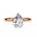 Pear Hidden Halo Diamond Ring