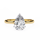 Pear Hidden Halo Diamond Ring