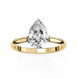 Pear Hidden Halo Diamond Ring