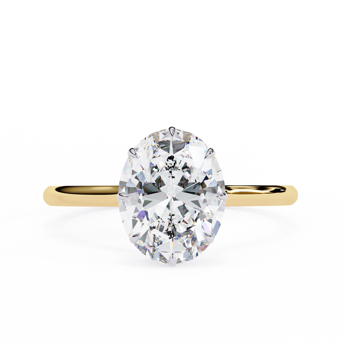 Oval Hidden Halo Diamond Ring