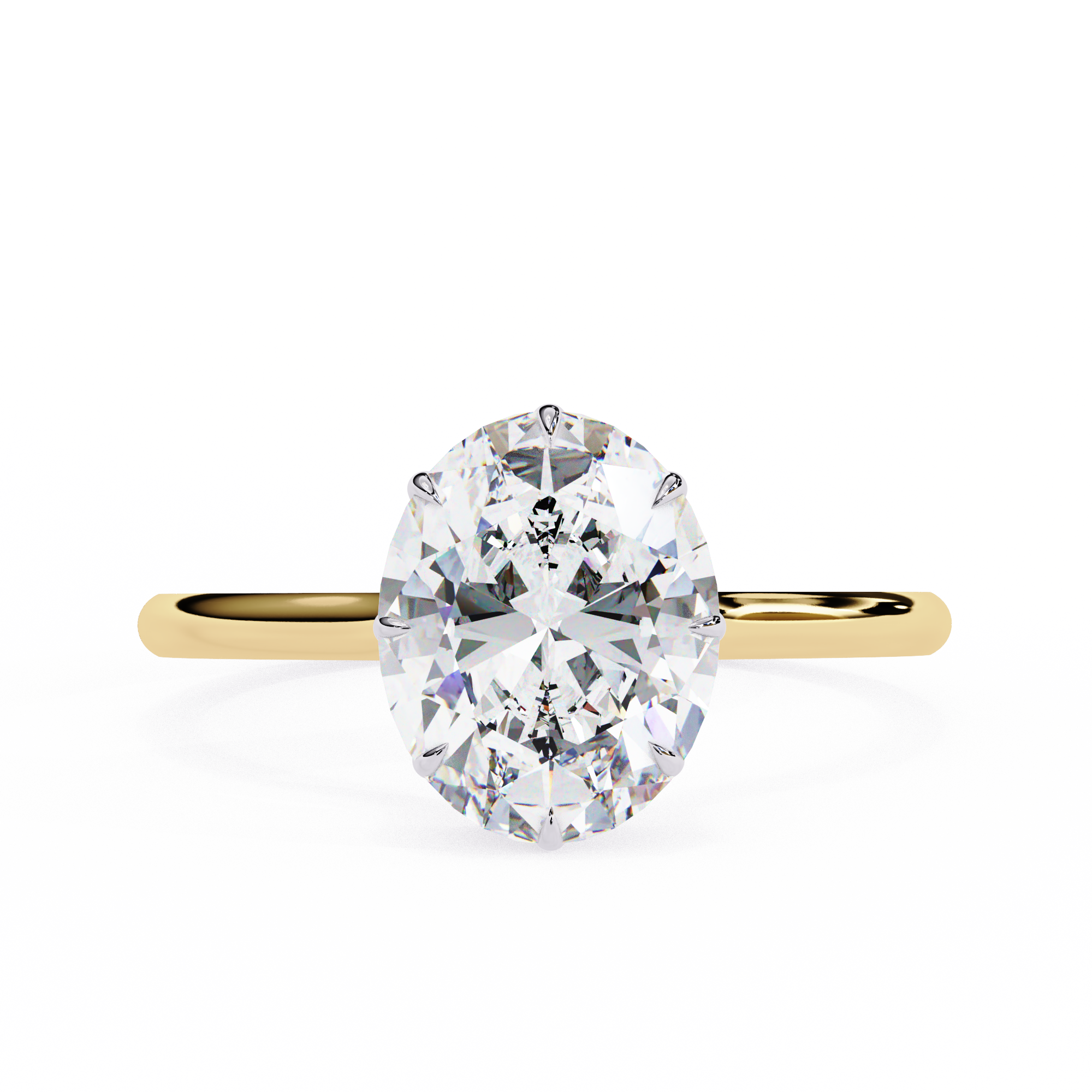 Oval Hidden Halo Diamond Ring