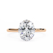 Oval Hidden Halo Diamond Ring