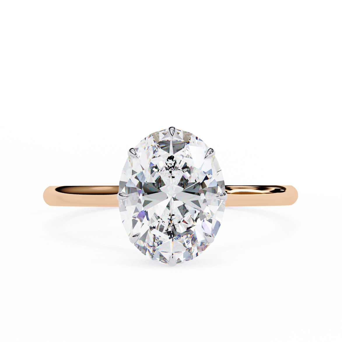 Oval Hidden Halo Diamond Ring