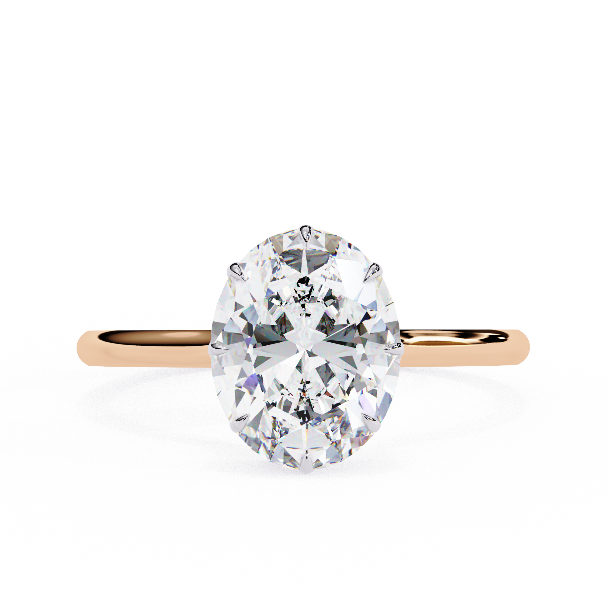 Oval Hidden Halo Diamond Ring