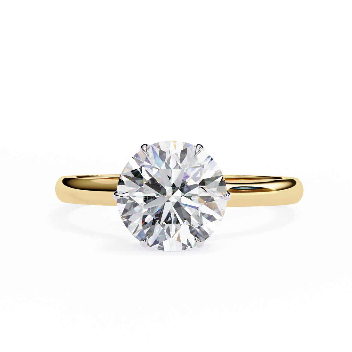 Round Hidden Halo Diamond Ring