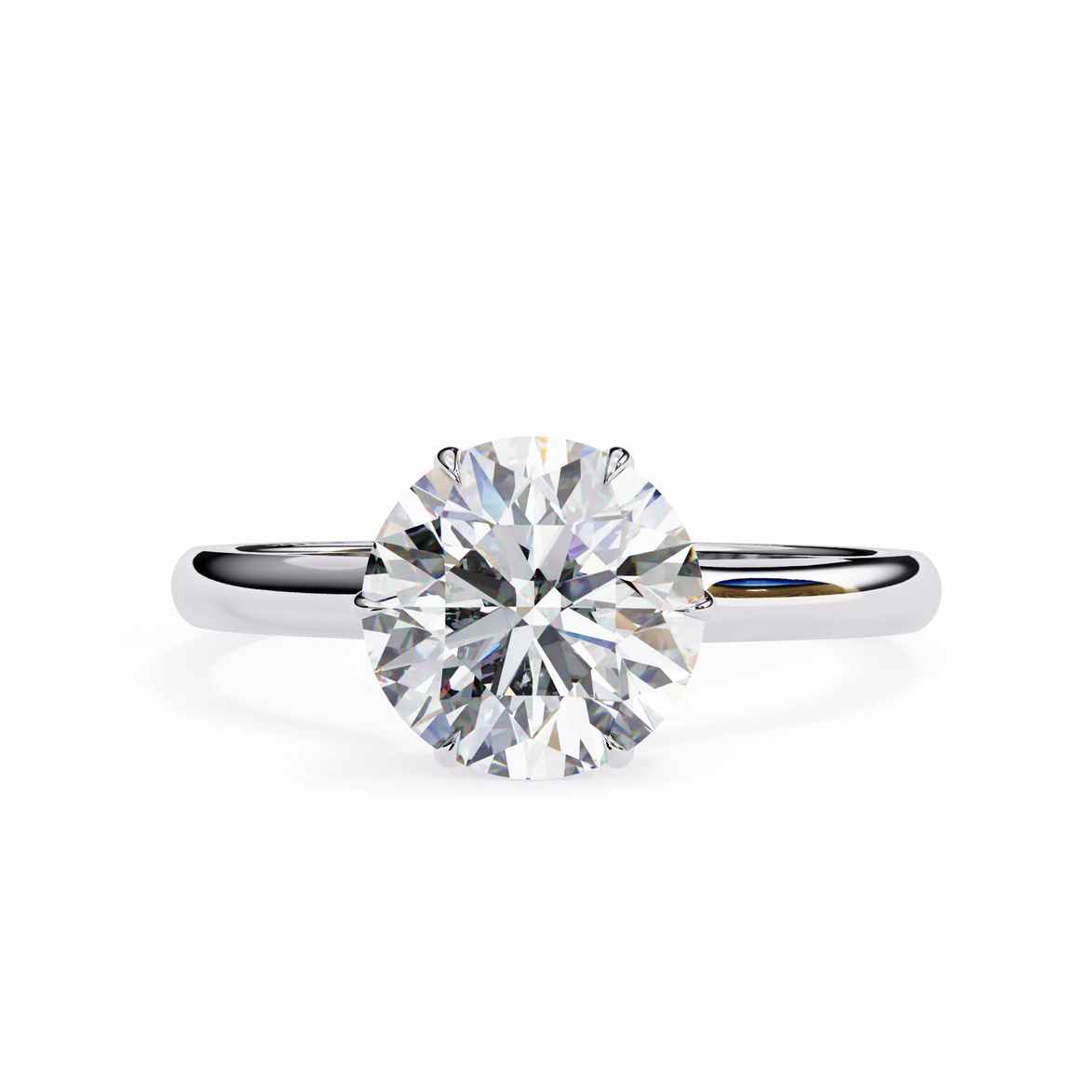 Round Hidden Halo Diamond Ring