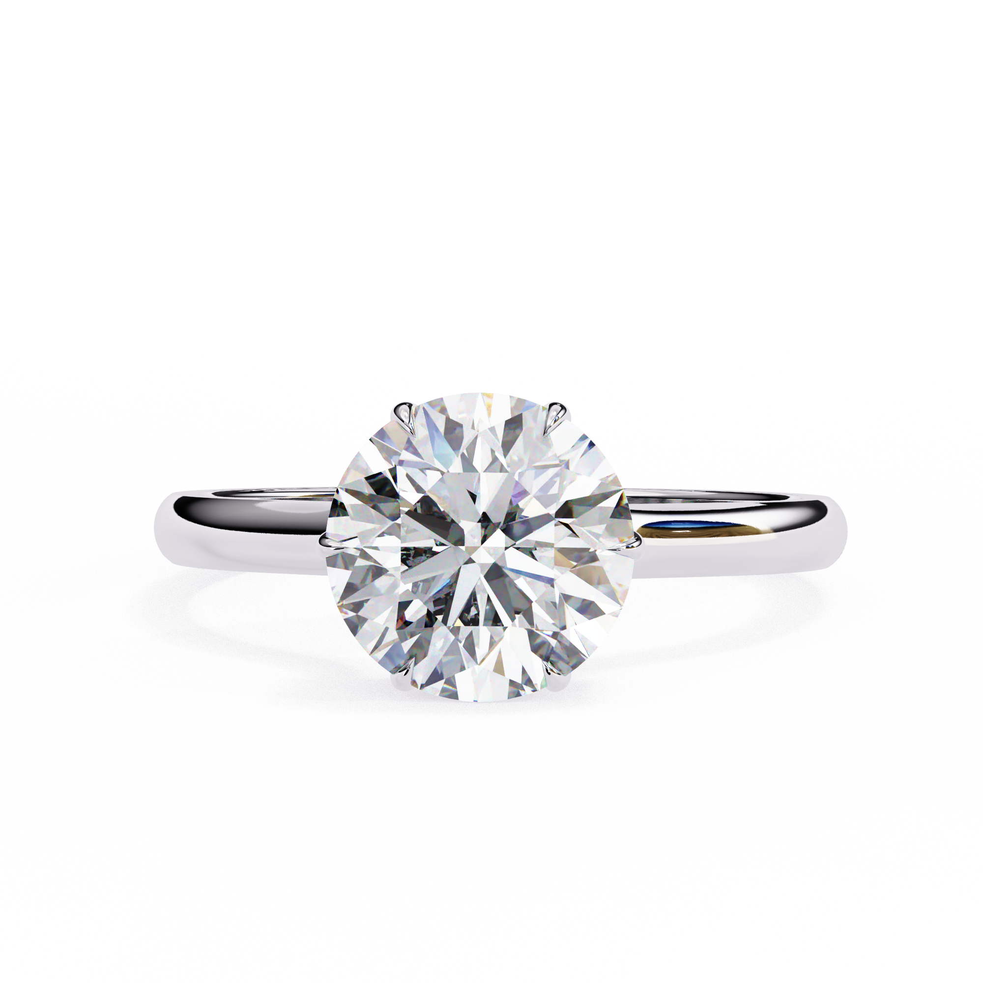 Round Hidden Halo Diamond Ring