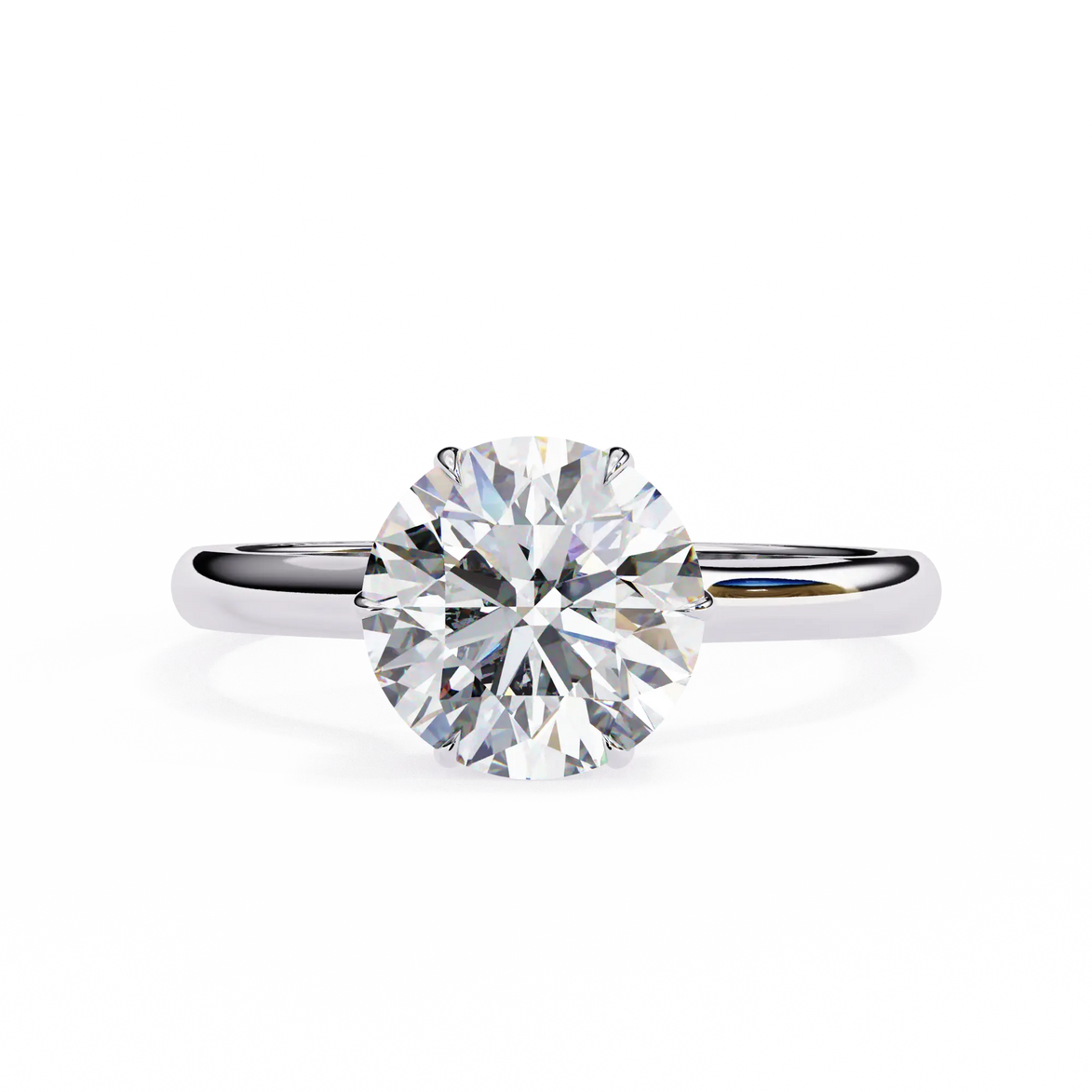 Diamond ring on a white background