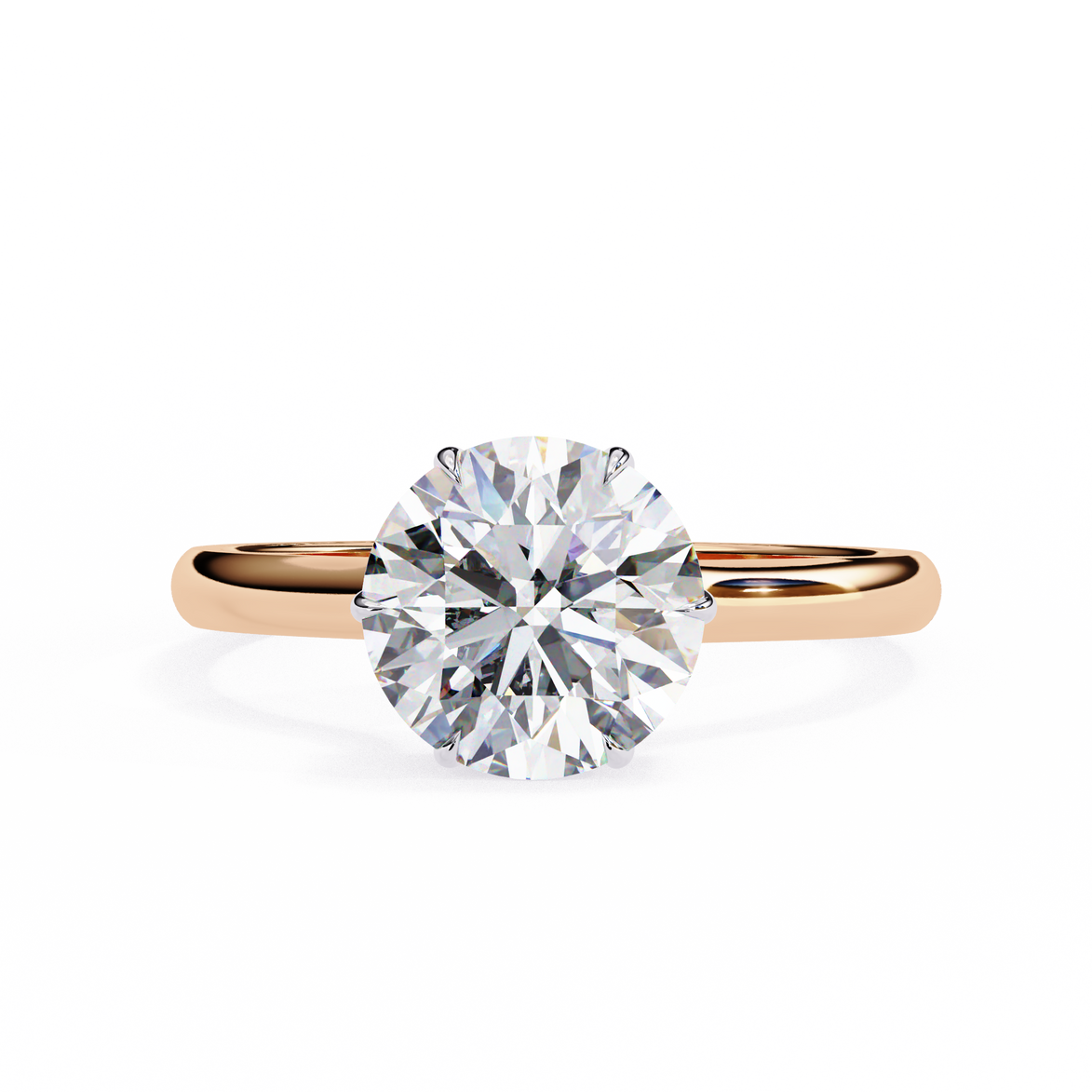 Round Hidden Halo Diamond Ring