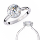 Round Hidden Halo Diamond Ring