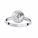Diamond ring on a white background