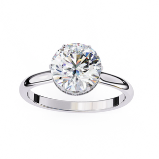 Diamond ring on a white background