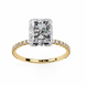 Radiant Cut Pavé Engagement Ring 