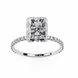 Radiant Cut Pavé Engagement Ring 