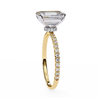 Radiant Cut Pavé Engagement Ring 