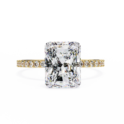 Radiant Cut Pavé Engagement Ring 
