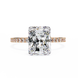 Radiant Cut Pavé Engagement Ring 