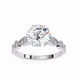 Diamond ring with a white background