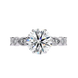 Diamond ring with a white background