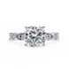 Diamond ring with a white background