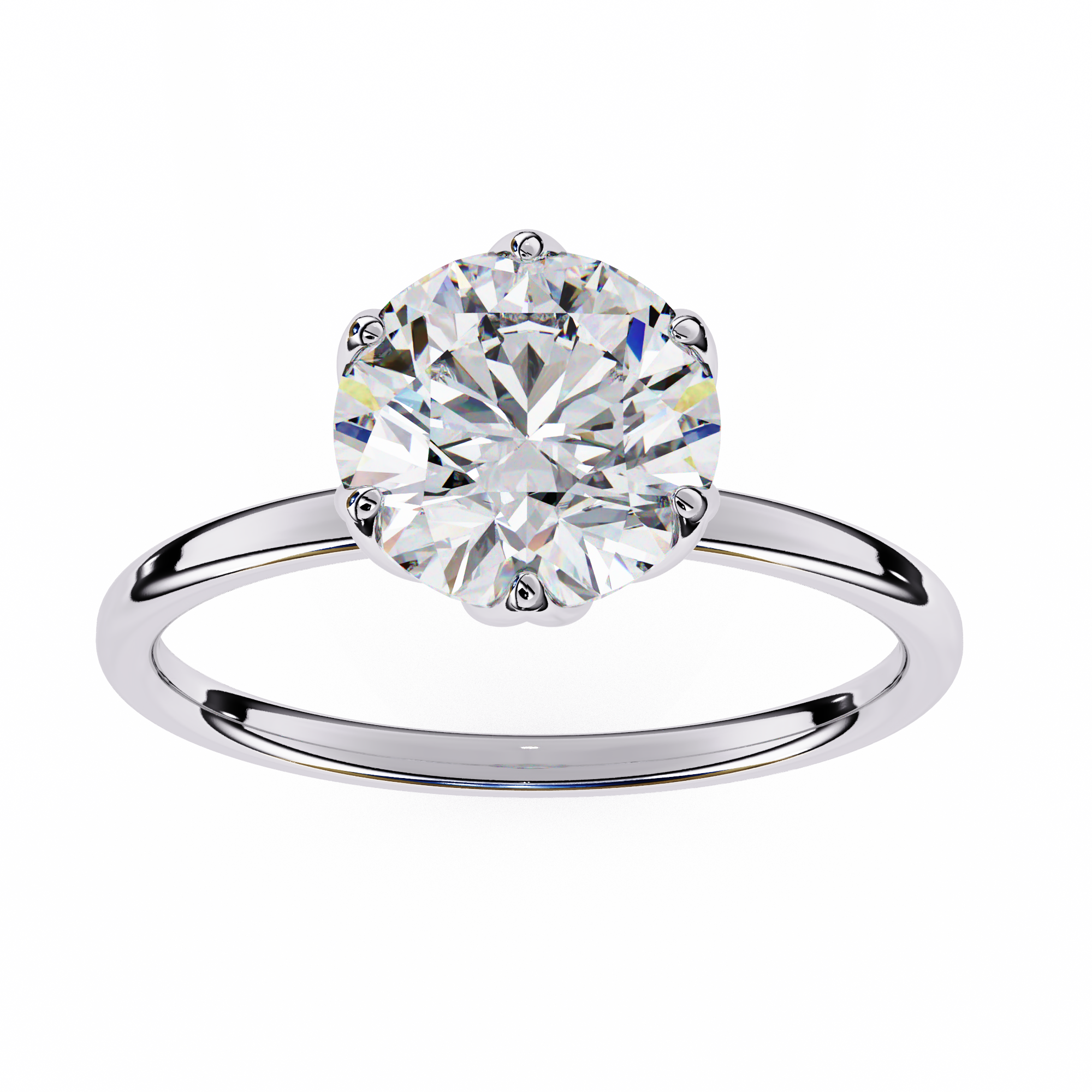 Diamond ring on a white background