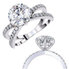 Two diamond rings on a white background
