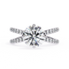 Diamond ring with a white background