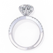 Diamond ring with a white background