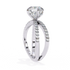 Diamond ring with a white background