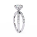 Diamond ring with a white background