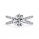 Diamond ring with a white background