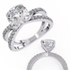 Two diamond rings on a white background