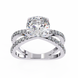 Diamond ring with a white background