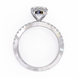Diamond ring with a white background